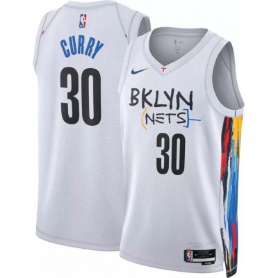 Brooklyn Brooklyn Nets #30 Seth Curry Unisex Nike White 2022-23 Swingman Jersey - City Edition Men's